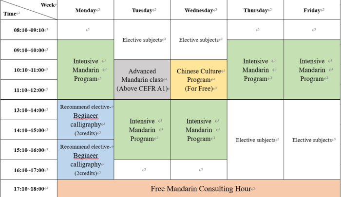 113-2 Suggested course schedule for International Students圖片